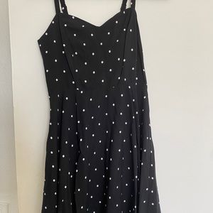Old navy polka dot dress black and white